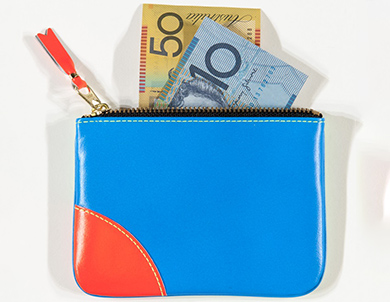 Comme des Garçons Super Fluo Wallet - Blue/Green